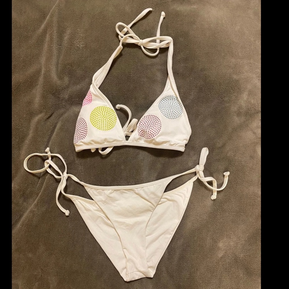 NEW L*SPACE bikini Small S white Lspace l space